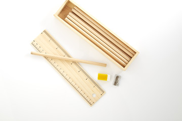 Wooden pencil box