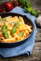 Traditional penne pasta
