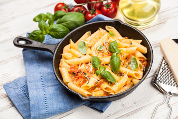 Traditional penne pasta