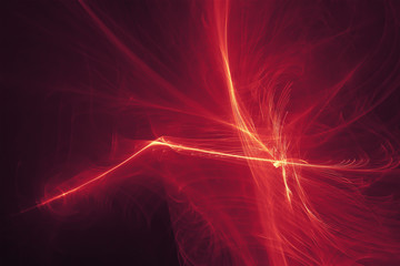 Obraz premium purple red glow energy wave.