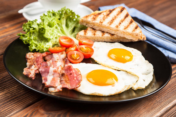 Traditional breakfast on a plate