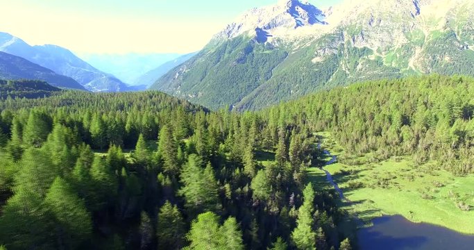 Aerial 4k - Valmalenco (IT) - Laghetto all'Alpe Entova