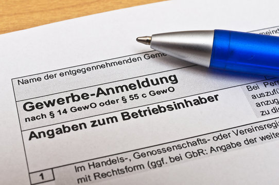 Gewerbeanmeldung ausf&uuml;llen
