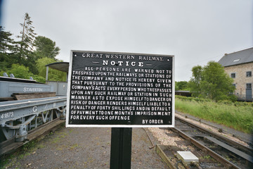 Beware of Trains Notice