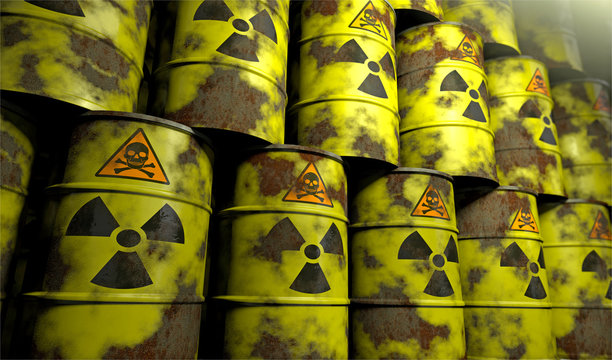Rostende Atomm&uuml;ll-F&auml;sser