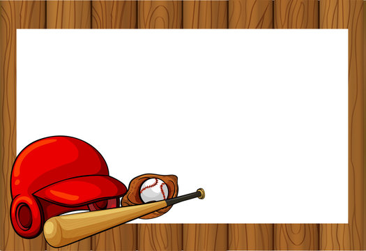 Frame design with baseball equipments