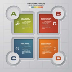 4 steps minimal infographics design. Vector. template/graphic or website layout.