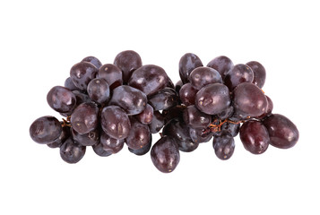 Black grapes isolated