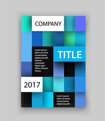 Brochure template. Concept of square design. Vector illustration. Cover for annual report cover or magazine.