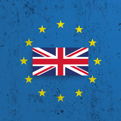 Concrete EU UK Flag