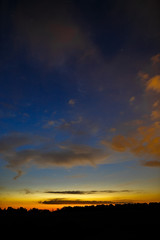 Clouds at sunset in the sky.