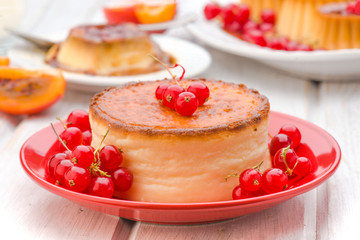  scene of cheesecake and red currants