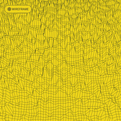 Grid Background. 3d Vector Illustration. Futuristic Technology Style. 
