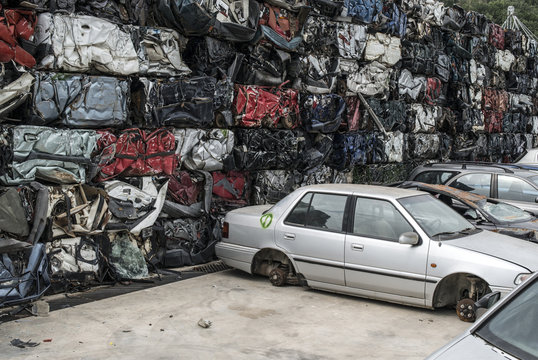 Baled Scrap Cars