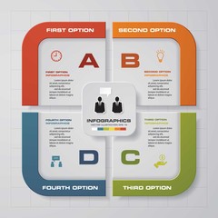 Abstract 4 steps infographic elements.Vector illustration.