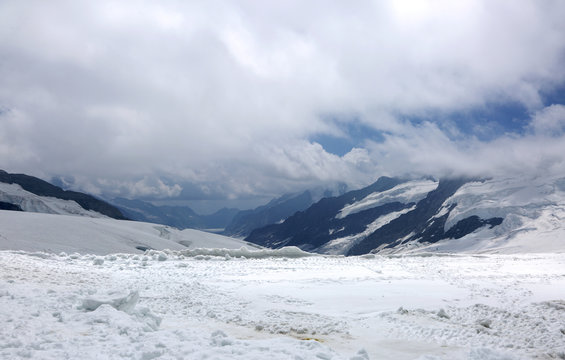  Aletsch glacier in Alps