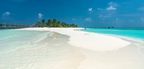 Sand bank in a Maldivian island