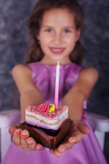 cupcake with a candle on birthday