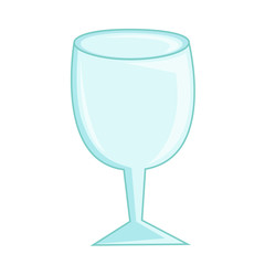 Empty glass wine isolated illustration