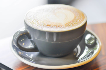 hot cappuccino coffee cup