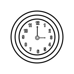 Time and clock isolated flat icon, vector illustration graphic.