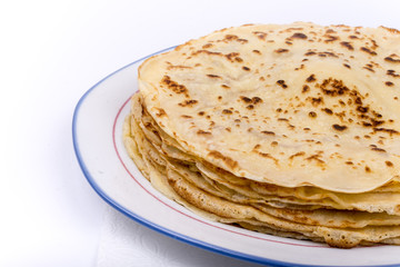 Macro closeup homemade pancakes background