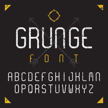 Grunge font, vector illustration, EPS 10