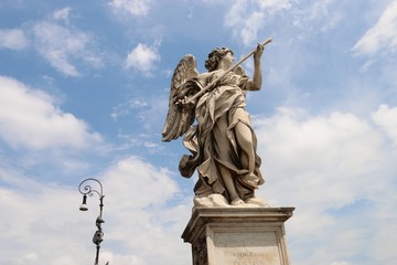 Angel statue on the Saint Angelo bridge, Rome , ITALY 