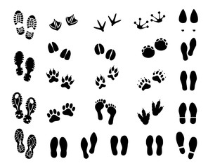 Footprint set vector