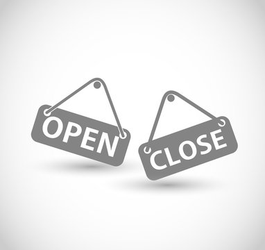Close and Open boad icons vector