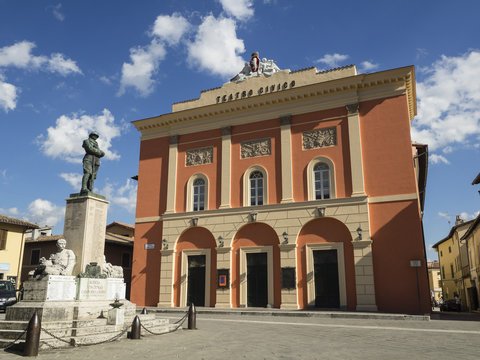 Civic Theatre, Piazza Vittorio Veneto, Norcia, Umbria