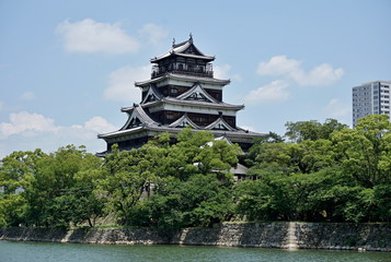 Hiroshima Castle (Carp Castle) in Hiroshima, Japan 