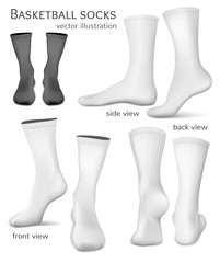 Basketball vector socks.