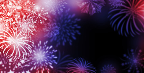 Fototapeta premium Fireworks background