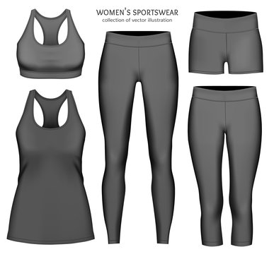 Women vector sportswear.