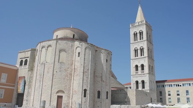 A view of St. Donatus church from the forum in Zadar, Croatia.