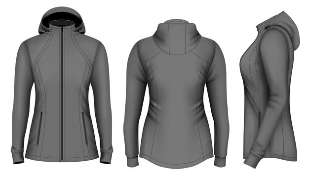 Softshell hooded jacket for lady.