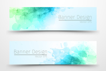 Watercolor banner design