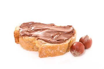 bread with chocolate cream