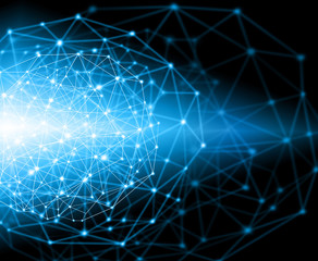 Best Internet Concept of global business.Technological background. Rays  symbols Wi-Fi,  of the Internet, television, mobile and satellite communications