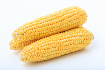 corns on a white background