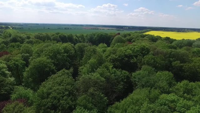 flight over vorpommern - germany by drone