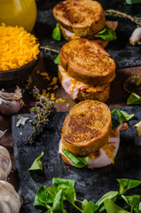 French toast with ham and cheese