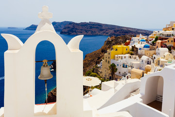 Bell in a glimpse of Oia