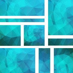 Fototapeta premium Set of banner templates with abstract background. 