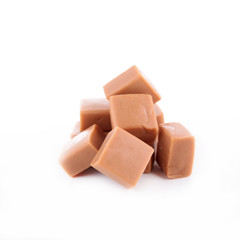caramel isolated on white