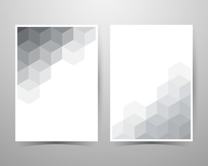 Abstract hexagon background, gray pattern, layout vector illustr