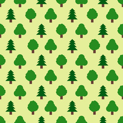 Seamless pattern of forestry tree.