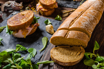 French toast with ham and cheese