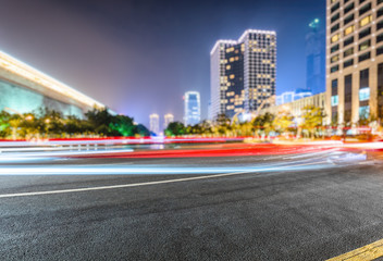Fototapeta na wymiar motion blurred urban traffic